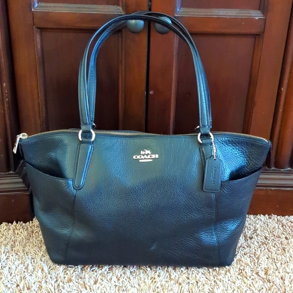 Coach Bags Coach Ava Black Pebble Leather Tote Bag F3726 Poshmark
